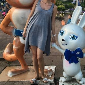 Grey asymmetric dress